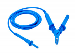 Cordon 5kV avec pince croco HT bleue, longueur 15m