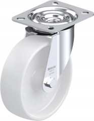 Roulette pivotante polyamide avec platine à visser