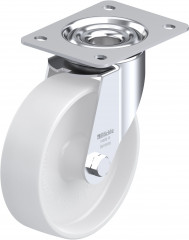 Roulette pivotante polyamide avec platine à visser