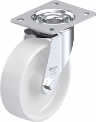 Roulette pivotante polyamide avec platine à visser