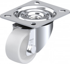 Roulette pivotante polyamide avec platine à visser
