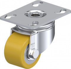 Roulette d’appareil pivotante polyuréthane Extrathane® avec platine à visser