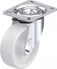 Roulette pivotante polyamide avec platine à visser