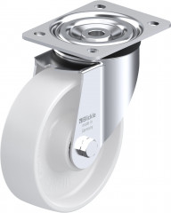 Roulette pivotante polyamide avec platine à visser