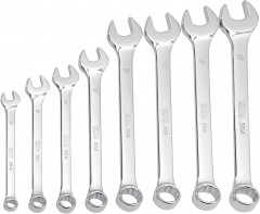 CLE MIXTE DE 8 A 19 MM - POLIE BRILLANTE - JEU DE 9