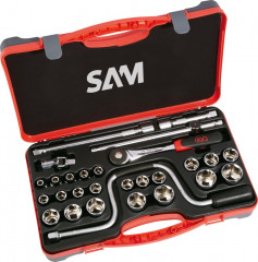 DOUILLES ET ACCESSOIRES 1/2'' EN MM - PUSH - COFFRET DE 28