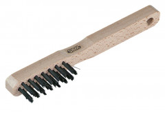 BROSSE METALLIQUE 3 RANGS MANCHE BOIS