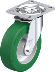 Roulette pivotante polyuréthane Softhane® avec platine à visser