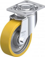 Roulette pivotante polyuréthane Extrathane® avec platine à visser