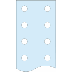 Barre JdB vertical perfo.50x10