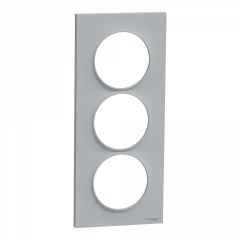 Odace Styl -  plaque 3 postes verticaux entraxe 57mm sable